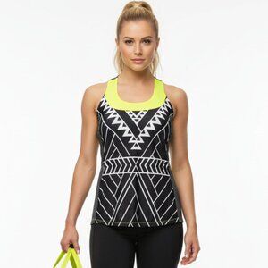 ❤️ Moxie Cycling Graphic Print Sleeveless Sport Athletic Tank Top M